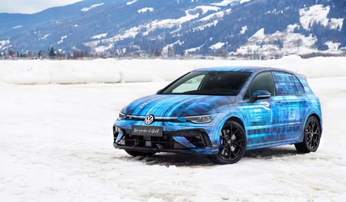 Volkswagen showcased face-lifted Golf R at Ice Race, Austria
